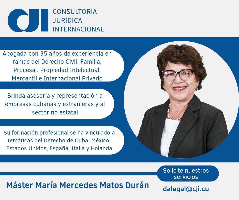🛎️En nuestro bufete encontrará profesionales de experiencia en el sector jurídico con formación en diferentes ramas del Derecho cubano e internacional.

🖊️Estamos preparados para garantizarle la asesoría legal que necesita.

#consultoriajuridica #serviciosjuridicos #asesorialegal