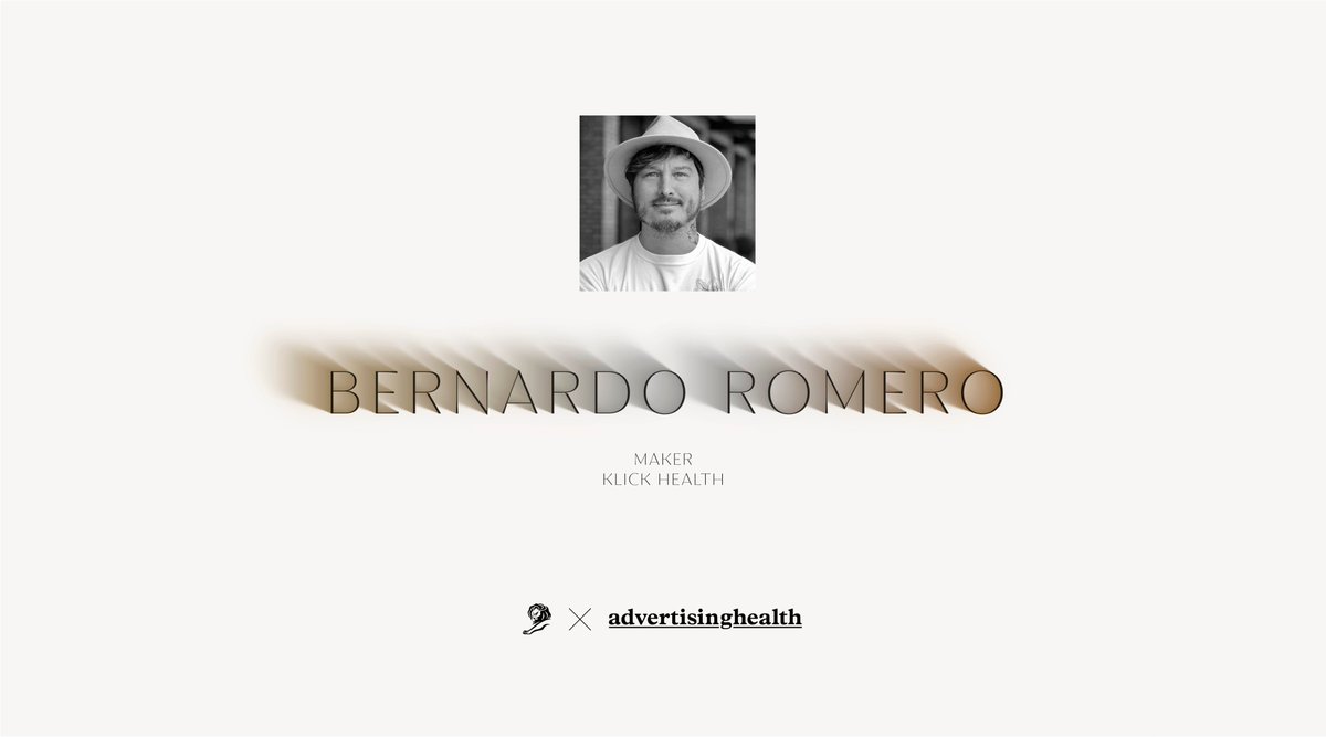 #CannesLions20232023 Lions Health Predictions #4: Bernardo Romero <a href="/klickhealth/">Klick Health</a> <a href="/Cannes_Lions/">LIONS | The Home of Creativity</a> advertising-health.com/2023-lions-hea…