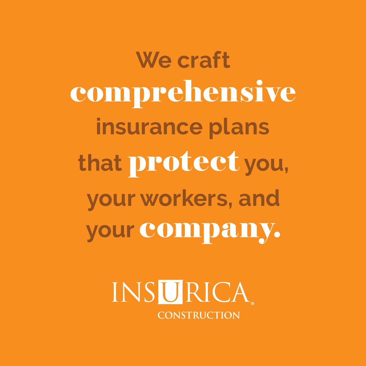 INSURICA's tweet image. Protecting what matters most. 💼 INSURICA’s Construction Experts analyze your claims history and consult on location to build comprehensive plans that secure your company and workers. #RiskManagement #ConstructionProtection
