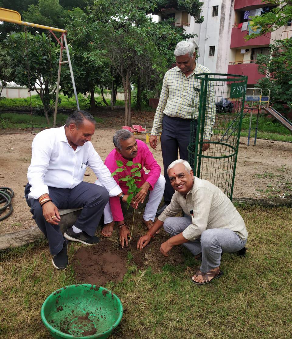 MSDESkillIndia's tweet photo. The Ankleshwar Industry Association, Gujarat Cluster, joined hands under the #G20Janbhagidari initiative to organize a tree plantation drive as part of #MSDE's commitment to sustainable skilling & the spirit of #G20🌳 🌱
#GreenLeap #CleanFuture #SkillIndia https://t.co/RvzaNzmb5C