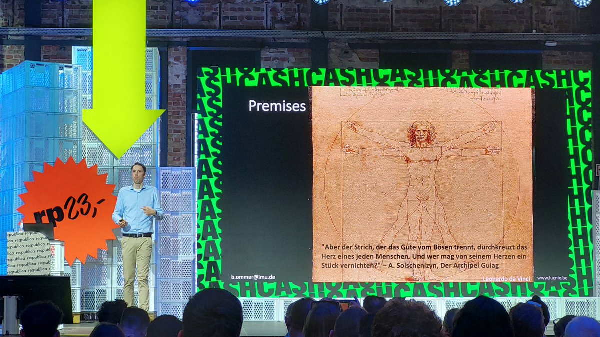 KI hat das Potential, menschliches Leben unglaublich zu bereichern oder zu vernichten. Wie wir sie trainieren und einsetzen, hängt an unserem Weltbild und Werten. Die Gefahr geht nicht von Maschinen aus, sondern von Menschen, die KI gegen Menschen einsetzen. (Björn Ommer) #rp23