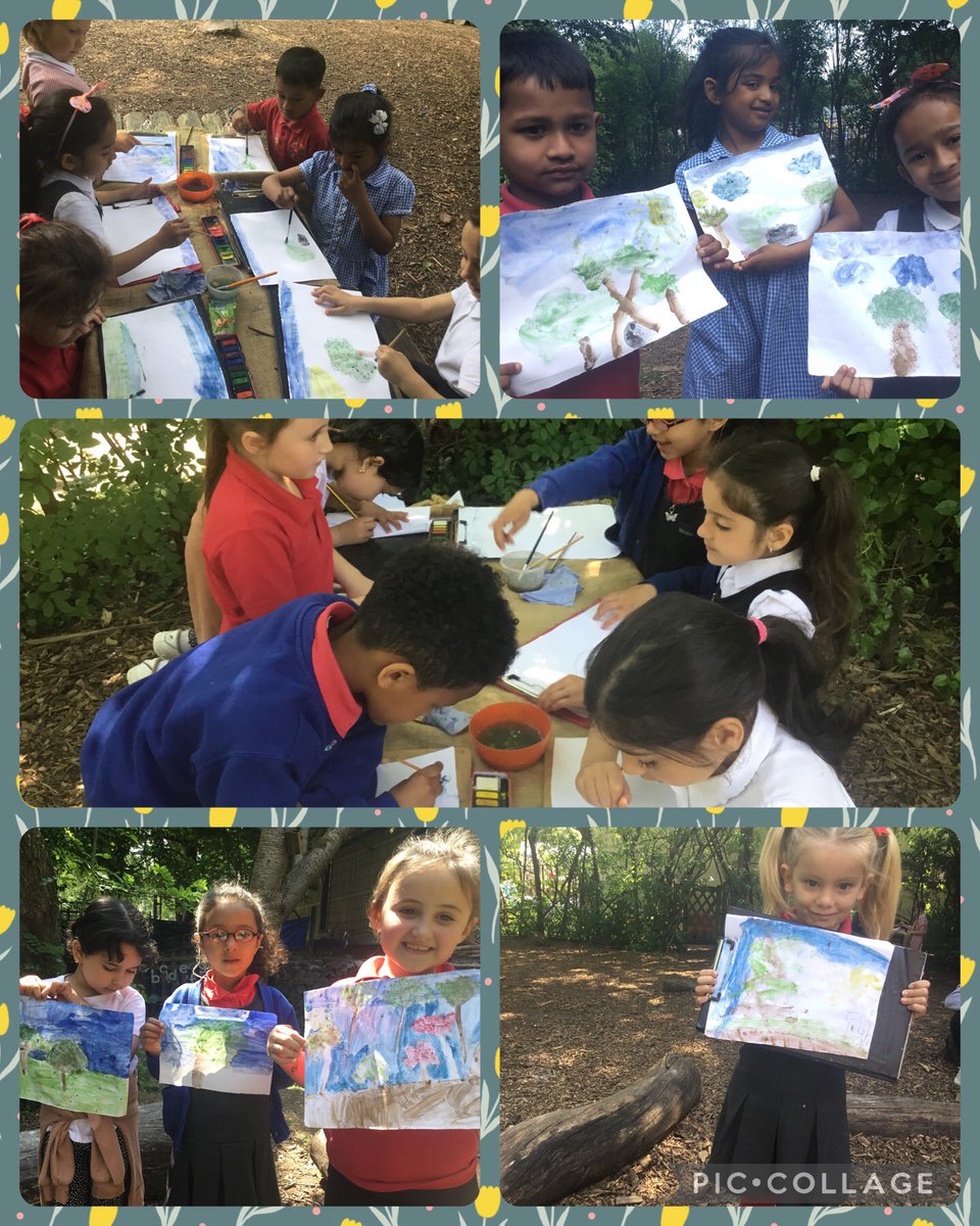Amser Talent, we have been  water colour painting in our willow garden. We have talked about what we can see and used our visual expression, spatial awareness and colour recognition to creat amazing artwork.#HTPScool#outdoorlearning#EXPARTS##Wellbeing