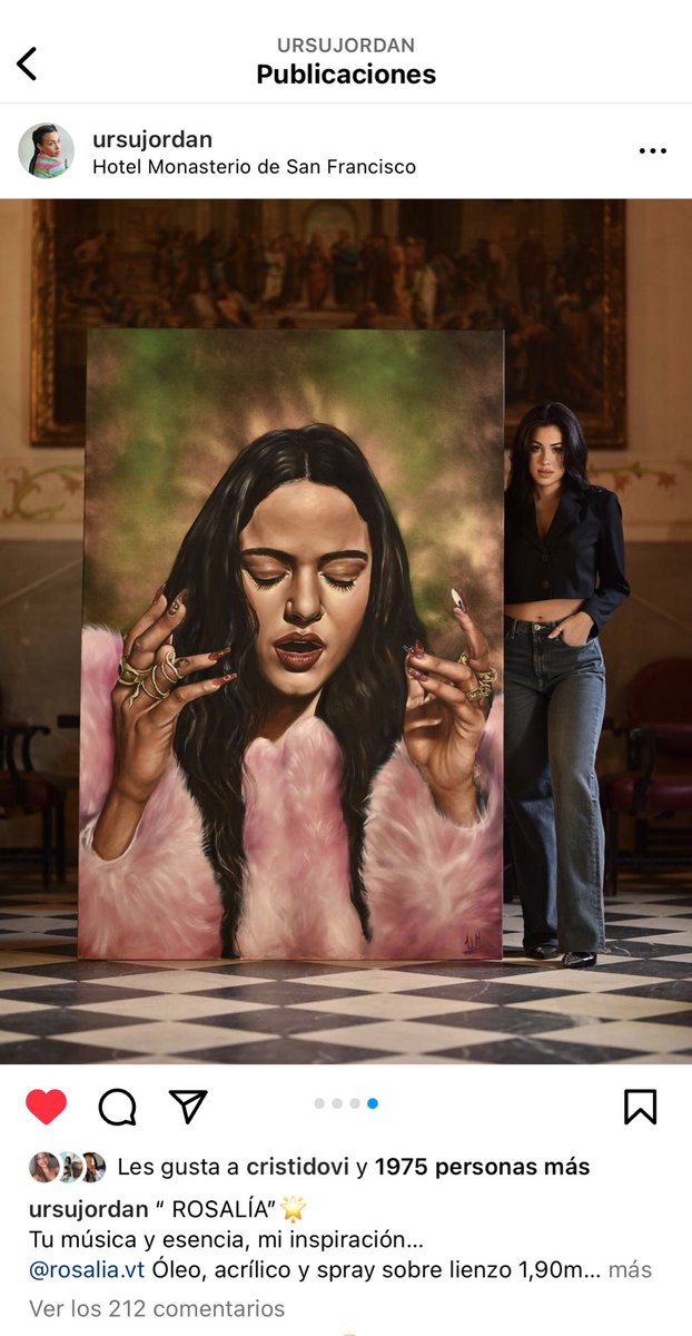 No sé si funcionará, pero por intentar no se pierde nada 🤗 ¿Podéis darle difusión al cuadro de mi amiga para que lo vea <a href="/rosalia/">R O S A L Í A</a> ? Es una artistaza y se lo merece por el trabajo que hay detrás. Su insta: ursujordan 

¡Gracias! 💖