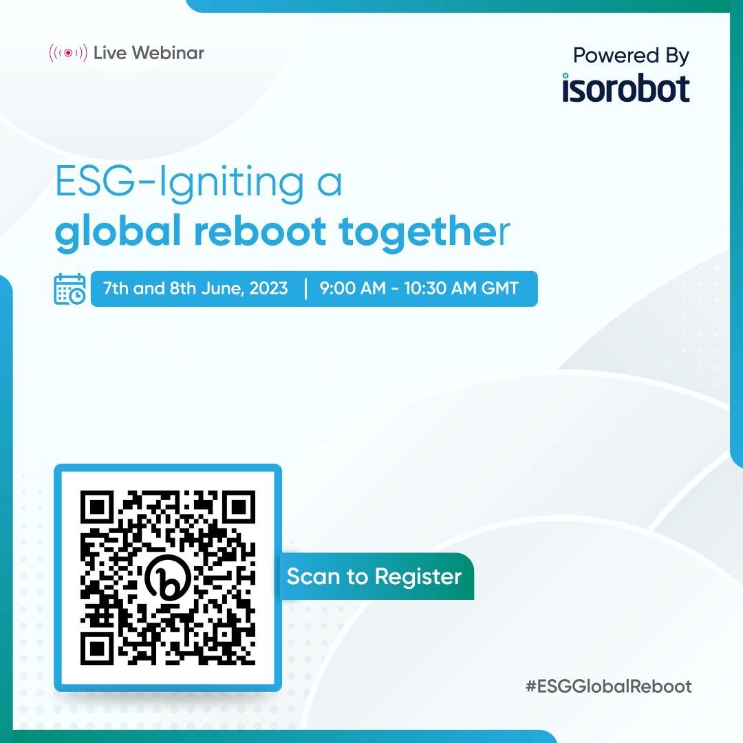 ESG: Igniting a Global Reboot Together🌏

Don't forget to join us for the 2-day webinar that unveils the transformative world of ESG on a global scale.

📅 Date: 7th &amp; 8th June 2023
⌚ Time: 9:00 AM to 11:30 AM (GMT)
📍 Venue: Online (Zoom)

Register Now: lnkd.in/gBcV49Hp