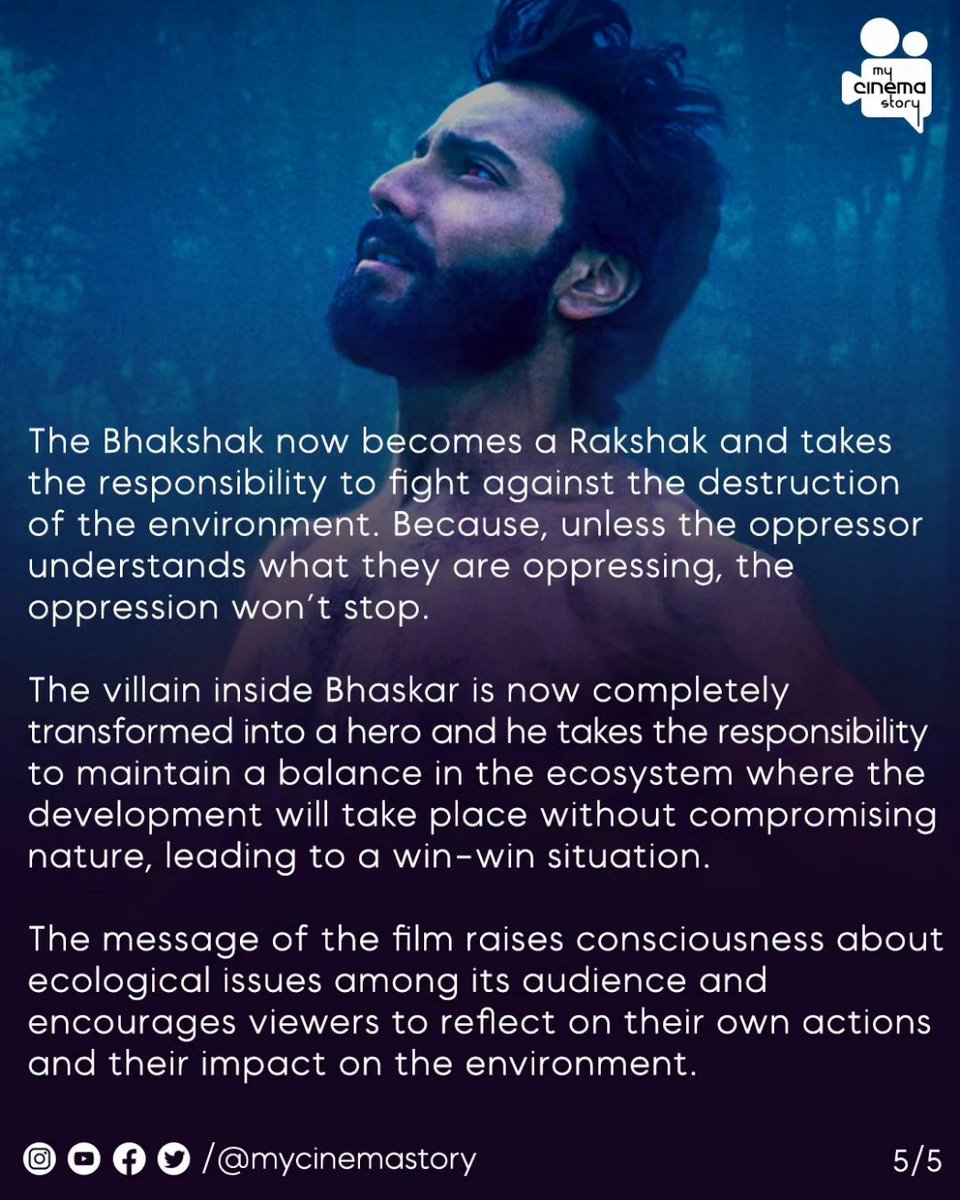 🧵 (2/2) #WorldEnvironmentDay : let's look at the recently released film #Bhediya which gives a message about environment conservation and maintaining a balance @amarkaushik @nirenbhatt @Varun_dvn @kritisanon @nowitsabhi #VarunDhawan #KritiSanon