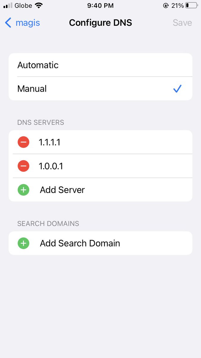 Workaround for iPhone users currently experiencing the PLDT/slow Google & YouTube loading issue:

Go to Settings > WiFi  then find your wifi name and click the ‘i’ on the right.  Then select Configure DNS, and set it to manual, then add the IP addresses you see in the image.