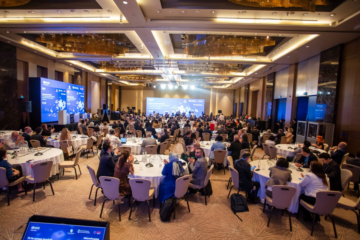 natasha_azzmus's tweet photo. What an exciting and engaging kickoff at our #futureofhospitals regional meeting in #Baku🇦🇿.

We have the historic opportunity to transform hospitals: 

✅bringing them into the digital era
✅making them greener
✅promoting the well-being of health workers https://t.co/l3ez5PAHn4