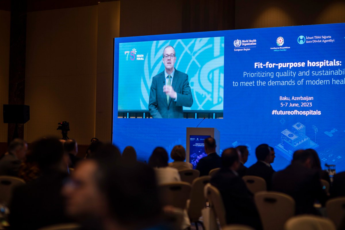 natasha_azzmus's tweet photo. What an exciting and engaging kickoff at our #futureofhospitals regional meeting in #Baku🇦🇿.

We have the historic opportunity to transform hospitals: 

✅bringing them into the digital era
✅making them greener
✅promoting the well-being of health workers https://t.co/l3ez5PAHn4
