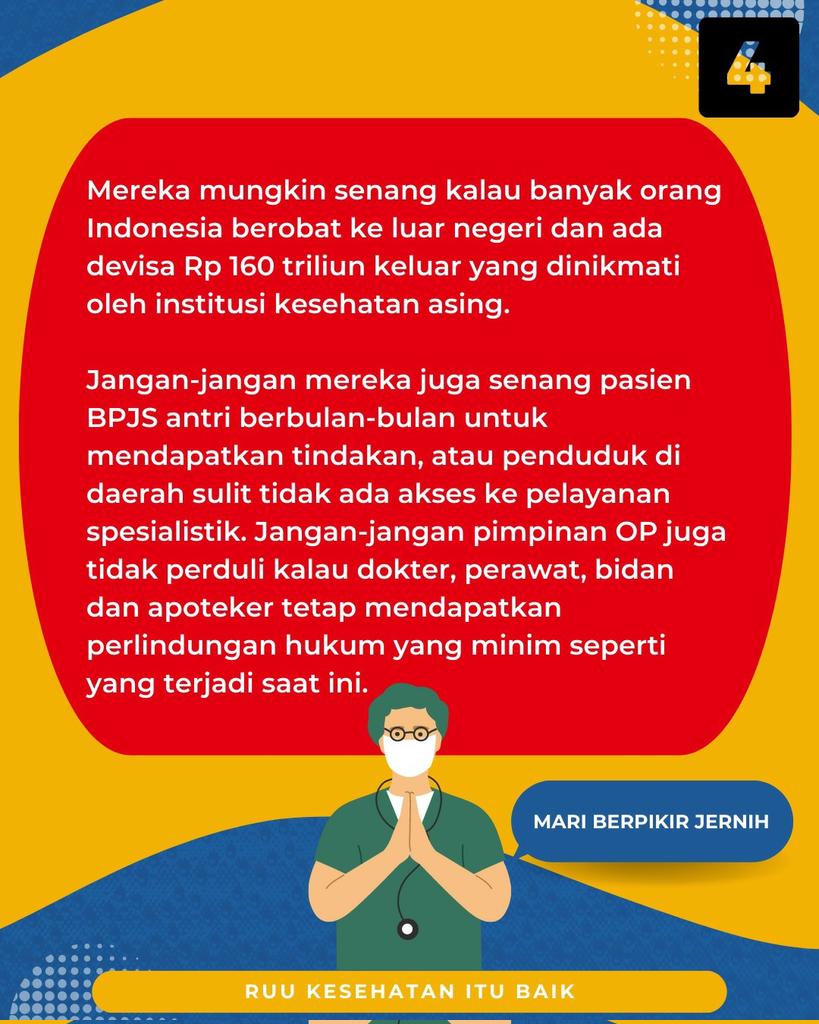 puput_ris's tweet photo. @nirwan_anestesi Gais, nyatanya RUU Kesehatan itu baik dan urgent untuk segera disahkan. Lihat deh kelangkaan dokter spesialis dimana-mana, udh gitu mahal banget biayanya. Jangan sampe nolak RUU Kesehatan buat puasin nafsu pribadi! #RUUKesehatanituBaik #ManfaatRUUKesehatan @dokteradib @pbidi https://t.co/Gfx6TIO7kt