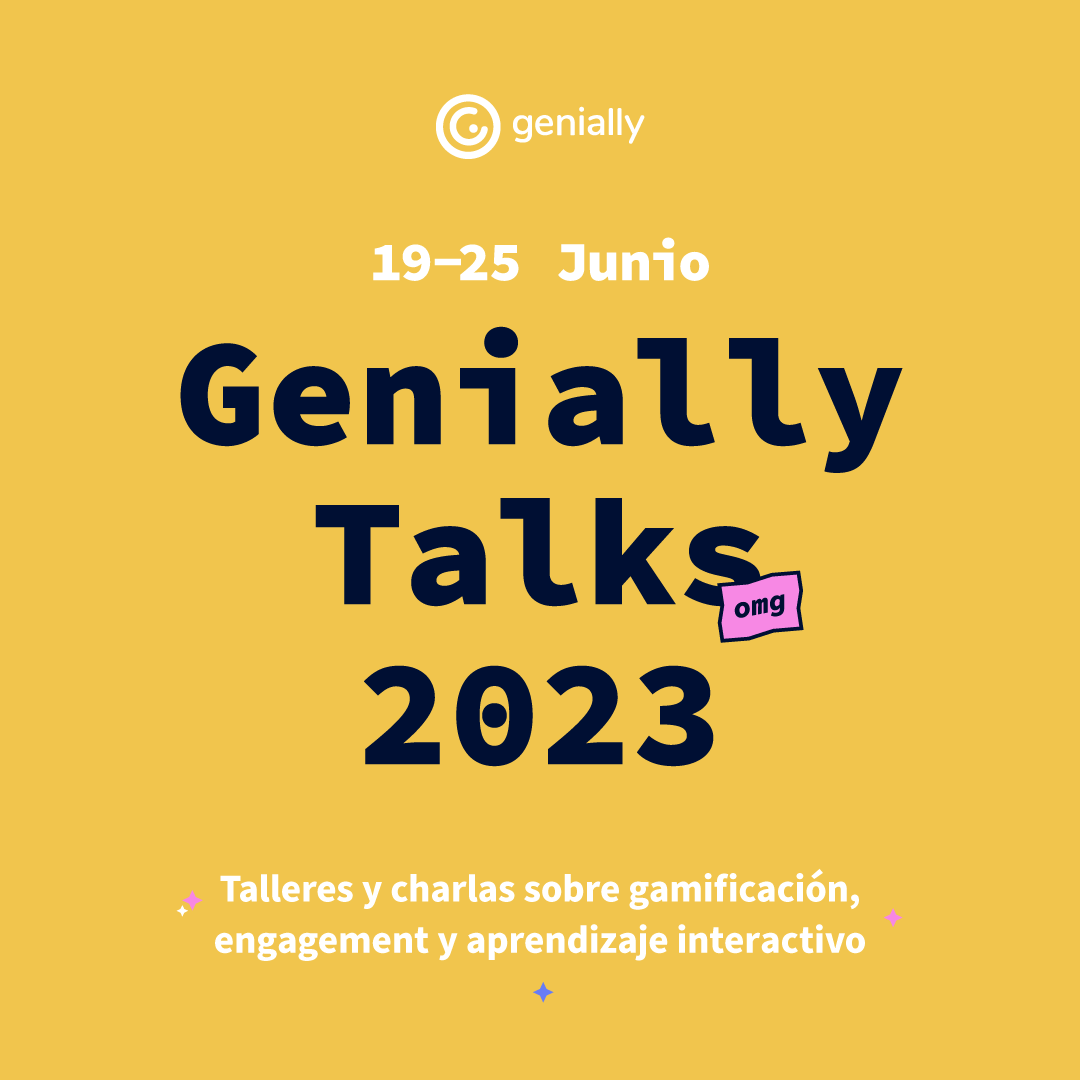 genially_es's tweet photo. 💛Te invitamos a #GeniallyTalks, una serie de webinars en los que hablaremos con referentes del sector de la formación sobre gamificación, engagement, aprendizaje interactivo, consejos para atraer talento y mucho más. 

Únete: https://t.co/lVp6nb6u6f https://t.co/doqXjr0uJQ