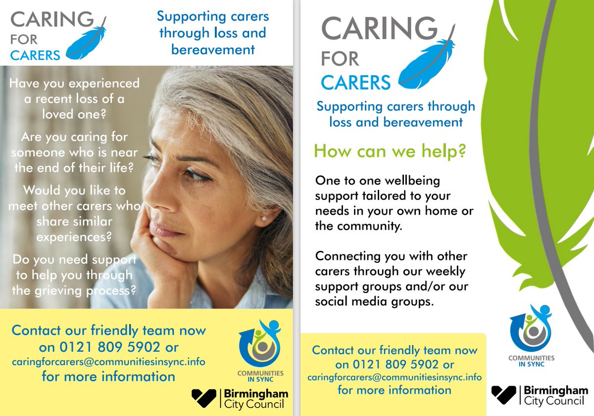This #CarersWeek2023 we wanted to highlight this really important aspect of caring. Many carers will face or suffer #bereavement, losing the person they have cared for. We offer a service specifically tailored for carers in this situation here in #birmingham #brumcharityhour