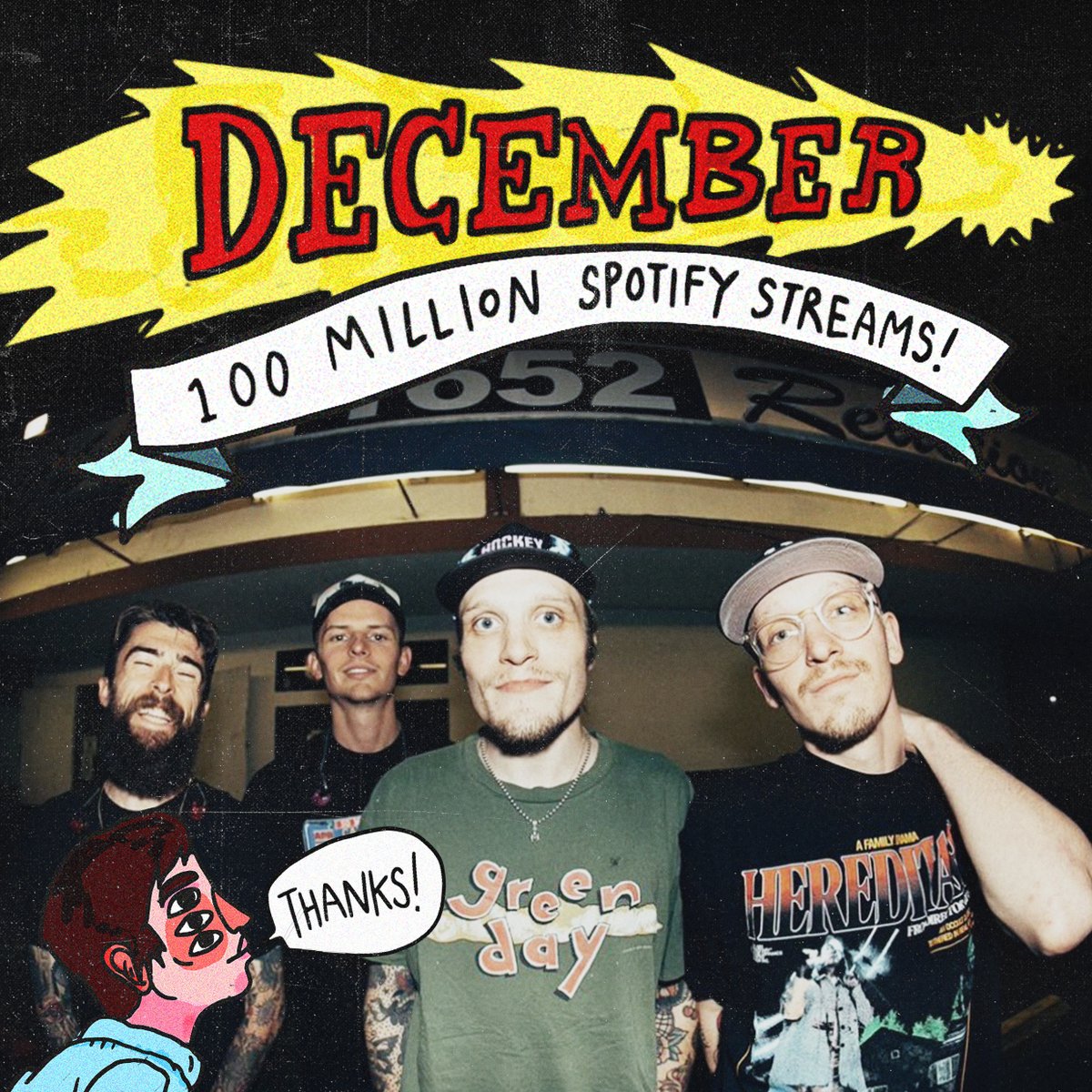 NeckDeepUK's tweet photo. December is now certified gold AND hit 100 million streams on Spotify! AND A BILLION STREAMS IN TOTAL?! Thank you so much for your endless love! https://t.co/KZxtJIEjWs