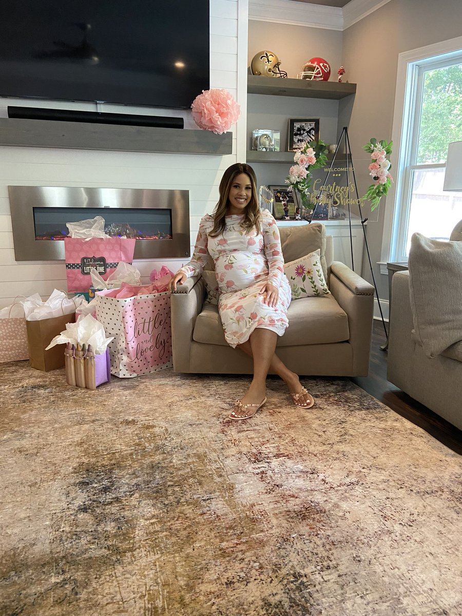 Still smiling after the most incredible baby shower hosted by my @FOX5Atlanta family. They absolutely outdid themselves! Even @russfox5 and @TomHaynesFOX5 made a surprise appearance! It was truly a beautiful day that I will never forget.💗