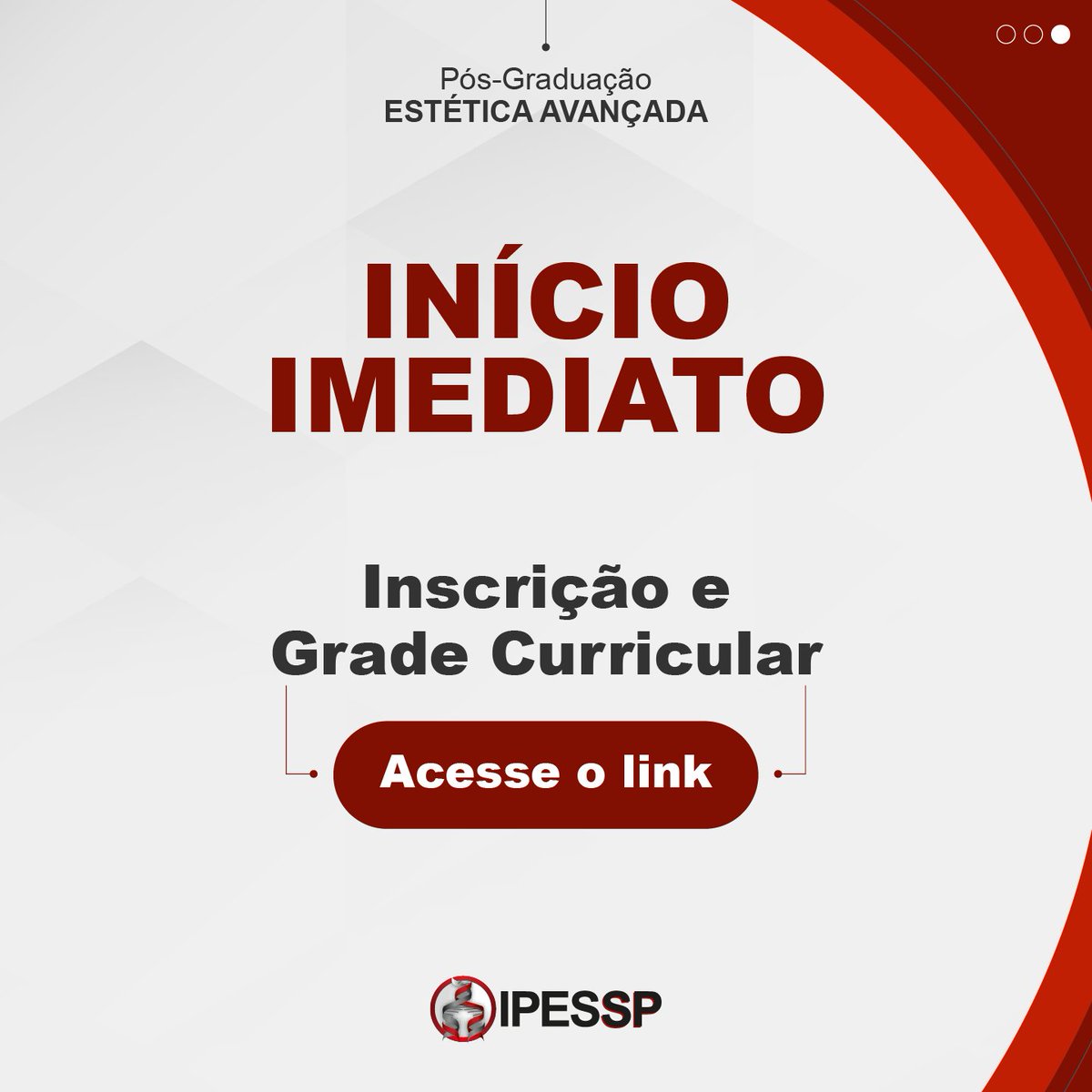 IPESSP's tweet image. Invista na sua carreira na área da estética com a pós-graduação do IPESSP e se destaque no mercado de trabalho!

#estetica #posgraduacao #ipessp #pratica