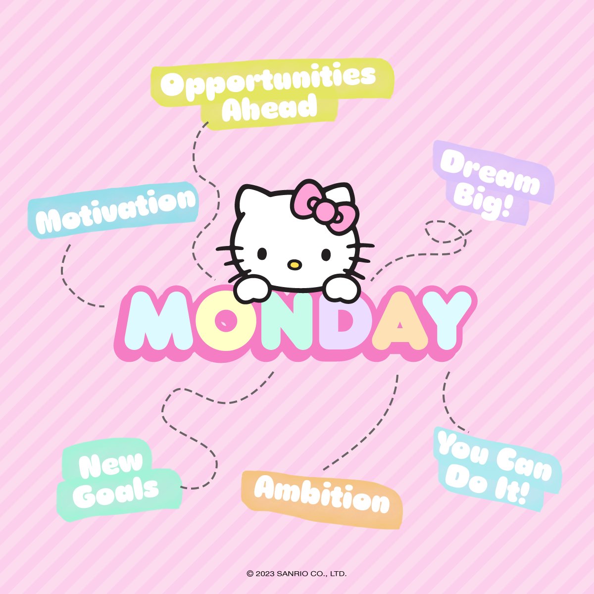 Hello Kitty on Twitter: "Mondays are for fresh starts #mondaymotivation