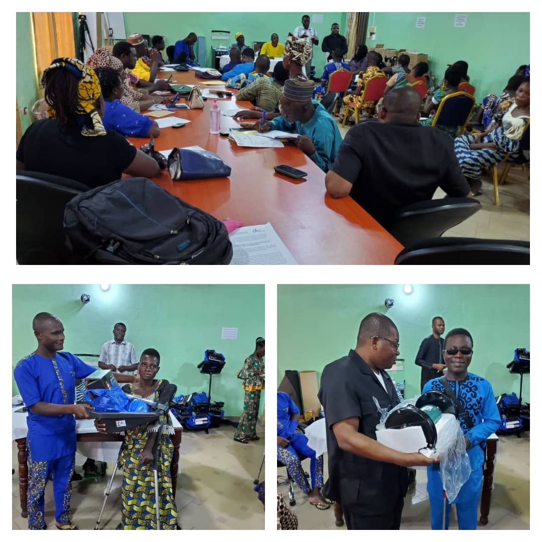 faphbinfo's tweet photo. Promotion des AGR des femmes handicapées au Bénin
*La Fondation ANESVAD et la FAPHB appuient les  femmes handicapées venues des douze départements du pays par des matériels. https://t.co/QbbRq6eYrg