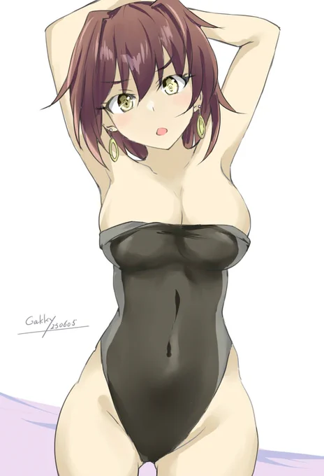 #艦これ版真剣お絵描き60分一本勝負_20230605 #艦これ版深夜の真剣お絵描き60分一本勝負 競泳古鷹