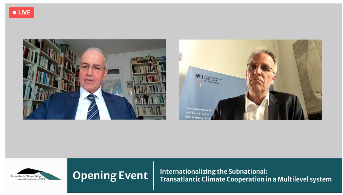 climate_bridge's tweet photo. State Secretary for the @BMWK, @StefWenzel
at the #TCBC23 Opening Event on transatlantic cooperation:
"It is clear how much we can learn from each other, and that sharing ideas and best practices can help us mutually move towards accelerating climate action on the local level." https://t.co/YGn0yBewTj