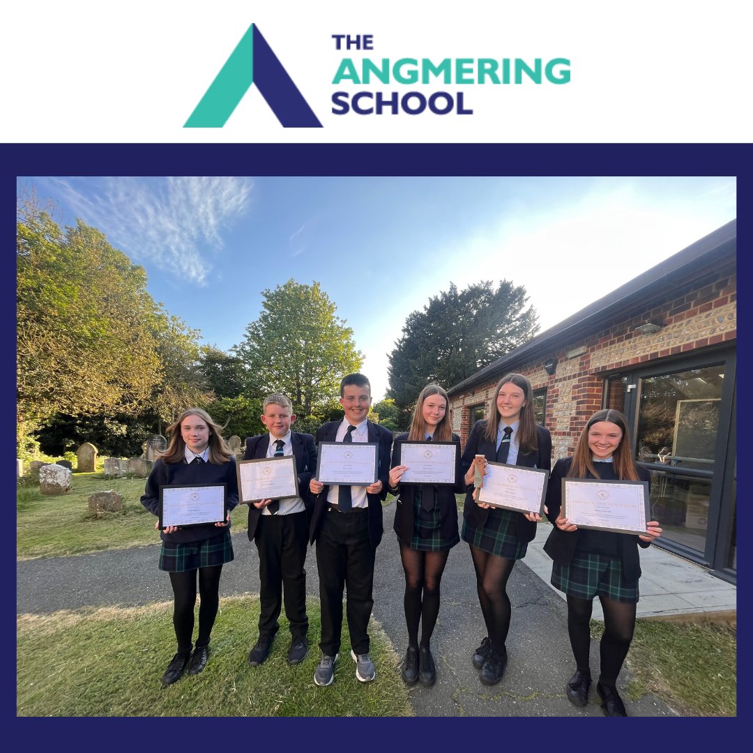 Well done to Evie , Matthew, Finley , Celia and Maeve who as a collective group were recognised by Angmering Parish Council and received the Young Volunteer of the Year Award for their endless support, commitment &amp; dedication to the Angmering Sports Leadership Academy.