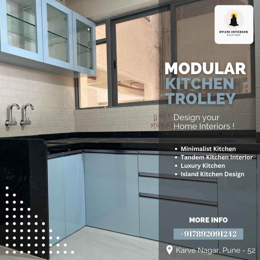Get best Modular Kitchen Trolley Designed by SWAMI INTERIOR SOLUTION ..For  more info visit...https://t.co/X5lgyDVCCf, image size:1080x1080