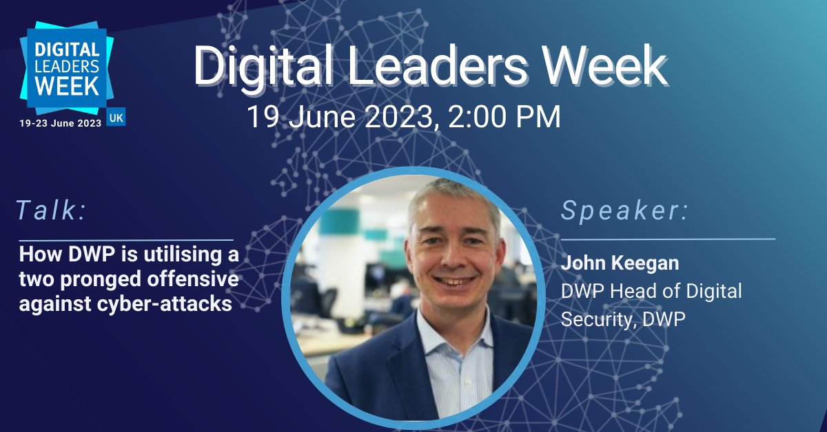 Register now to hear John Keegan discuss how DWP is utilising a two-pronged offensive against cyber-attacks.

📅 19 June
🕙 2:00 pm
➡️ week.digileaders.com/talks/how-dwp-…

#DLweek