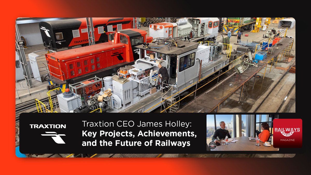 RailwaysAfrica's tweet image. Exciting update from #Traxtion! In a recent Coffee with the Editor interview, James shares insights on locomotive refurbishment, green hydrogen solutions, and projects in Africa.

railways.africa/coffee-with-th…

#railwayindustry #hydrogen #senegal #namibia #africa #railway