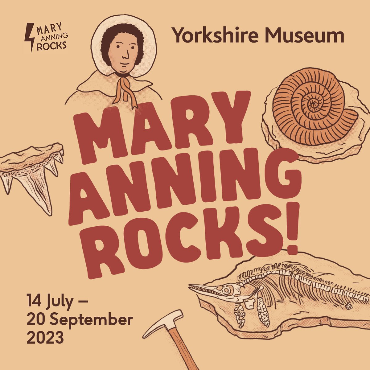 YorkshireMuseum's tweet image. Exhibition Announcement!🎉

Opening 14 July, our family friendly exhibition ‘Mary Anning Rocks’, will celebrate the renowned palaeontologist!

Learn all about Anning alongside a statuette of the fossil hunter, on loan from @MaryAnningRocks.

Find out more: yorkshiremuseum.org.uk/exhibition/mar…