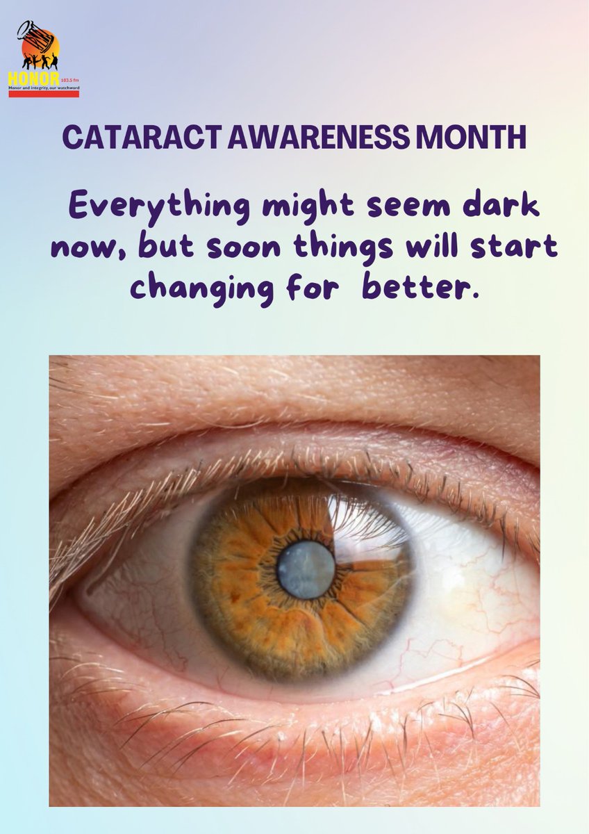 ITS CATARACT AWARENESS MONTH 
#June5 #Awareness #EyeCare #cataract #MonthofJune