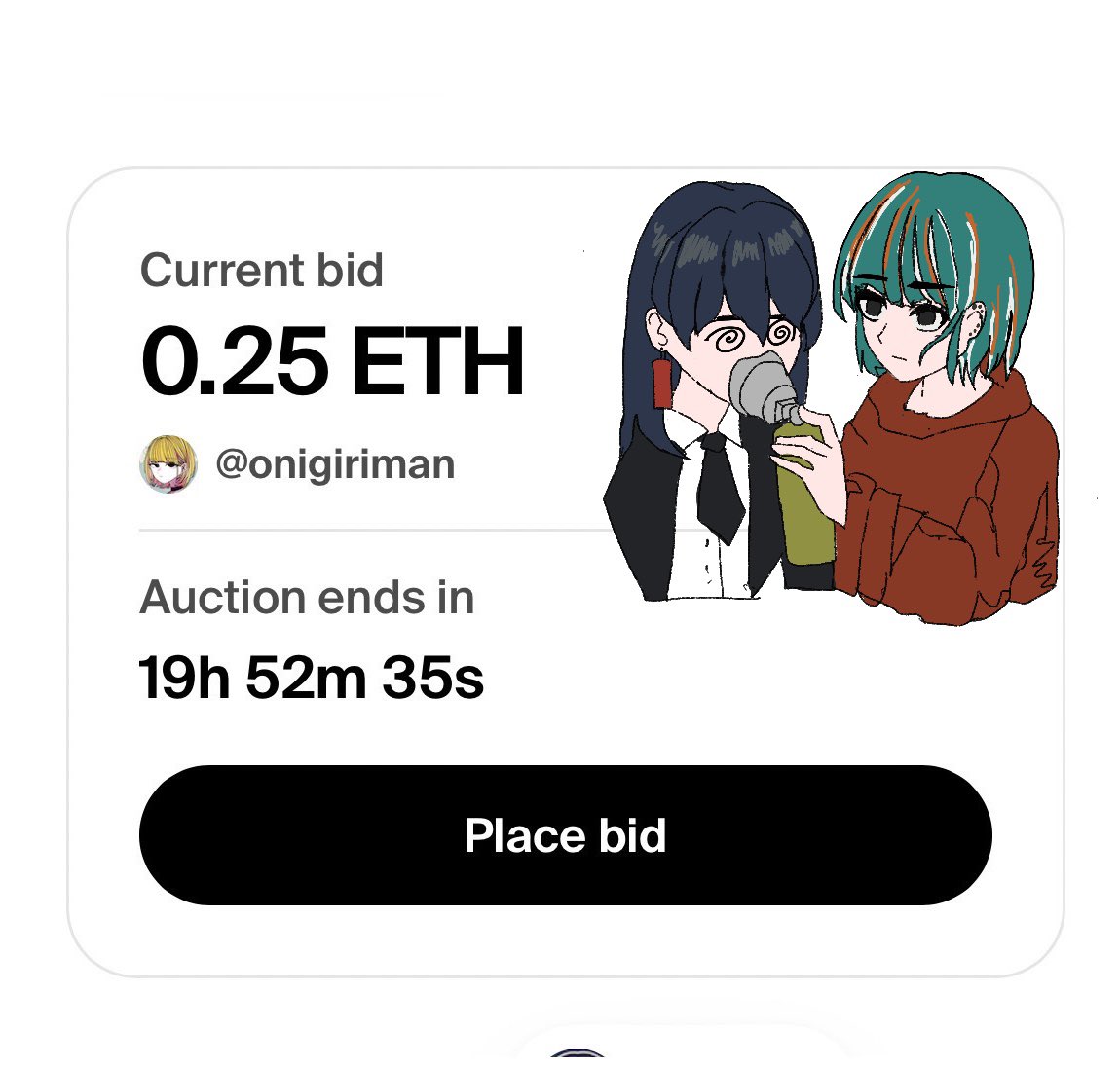 Thank you very much for bidding !!!! <a href="/onigiriman1998/">おにぎりまん⛩️🍙⛩️個展準備中</a>  
😭😭😭😭 🙏🏼🙏🏼🙏🏼🙏🏼 
This is the best Monday. 🤧🤧