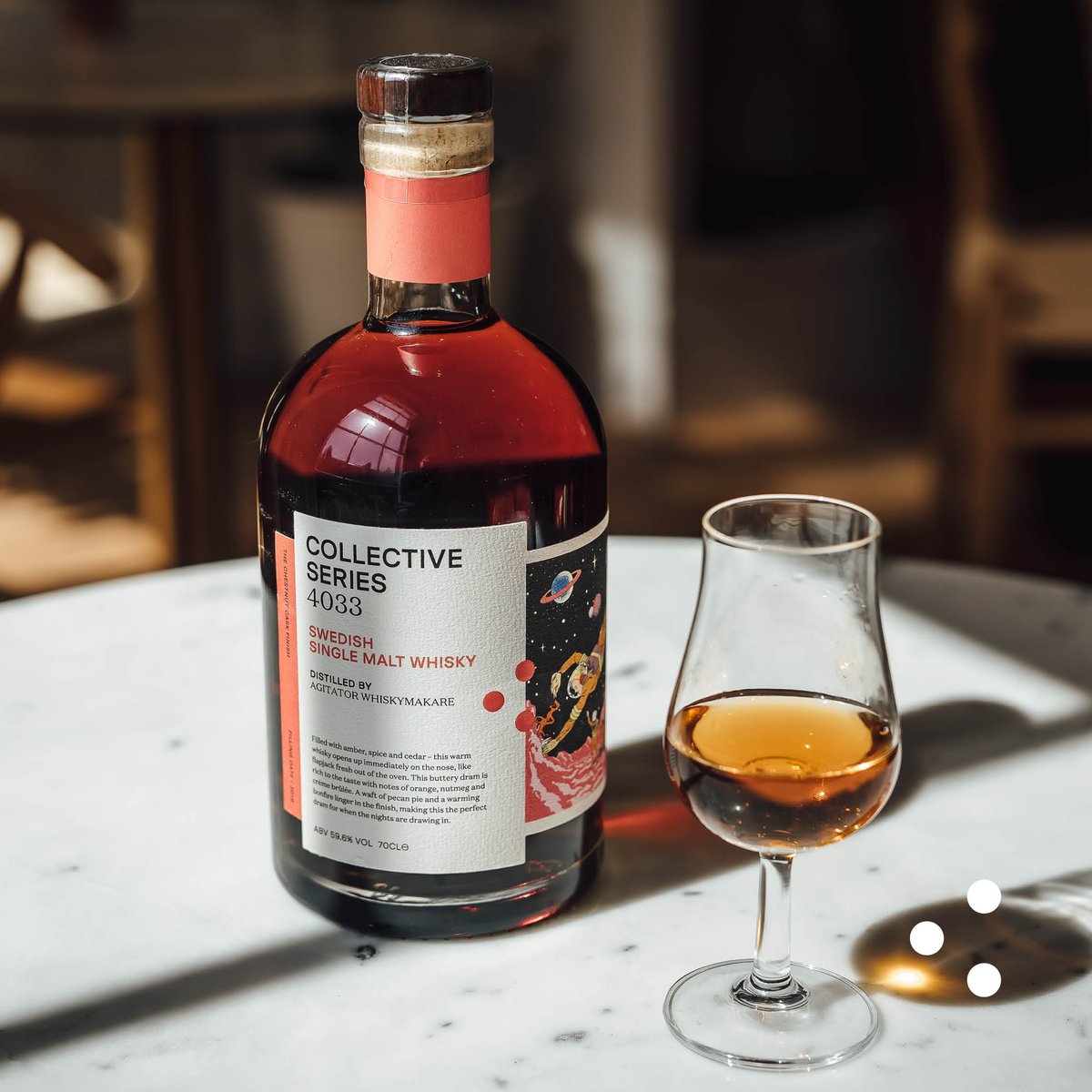 Campfire smoke, spice and orange zest 

Our Agitator chestnut cask is a fan favourite from our Collective Series launch. Did we mention it's also award-winning? 

🔗 in bio 

#singlecaskwhisky #swedishwhisky #independentbottler