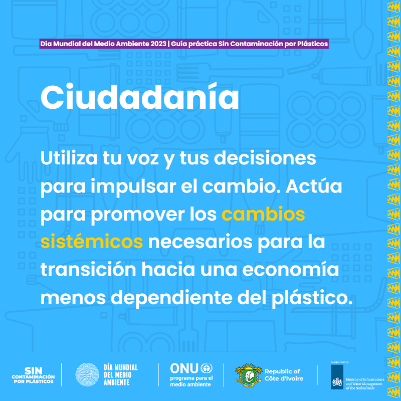 unep_espanol's tweet photo. ¡Hoy es el #DíaMundialDelMedioAmbiente!

La contaminación por plásticos se puede prevenir.

La recién publicada Guía Práctica presenta maneras en las que cada persona y sector pueden formar parte de las soluciones por un 🌎 #SinContaminaciónPorPlásticos.

https://t.co/m2cn3qwUdr