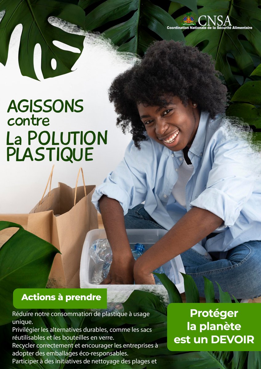 Chaque geste compte ! Ensemble, nous pouvons protéger notre environnement et créer un avenir sans pollution plastique. 🌿💪

#CombattreLaPollutionPlastique #JournéeMondialeDeLenvironnement #AgissonsPourLaPlanète"