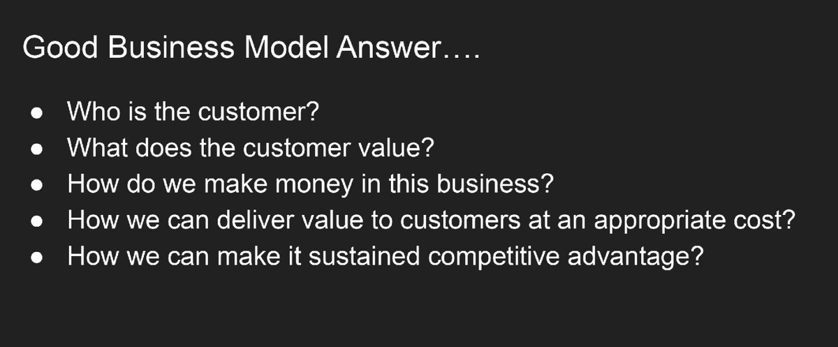 sxicex's tweet photo. ฺีBusiness Model ที่ดีควรตอบคำถามได้ว่า
1) ลูกค้า คือ ใคร
2) ลูกค้าให้คุณค่ากับอะไร
3) รายได้เกิดจากไหน
4) เราจะส่งมอบคุณค่านั้นด้วยต้นทุนที่เหมาะสมยังไง
5) เราจะรักษาความสามารถในการแข่งขันไว้ยังไง https://t.co/WcTIua5vie