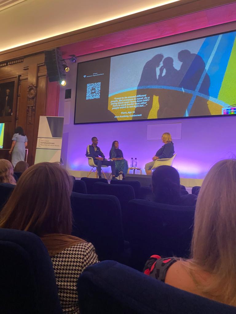 CSPR_Panel's tweet photo. Amazing contribution from Nathan, representing young people from Newham and speaking about support with @Sally_Shearer #ReimaginingChildProtection https://t.co/sMLSwaNXQY