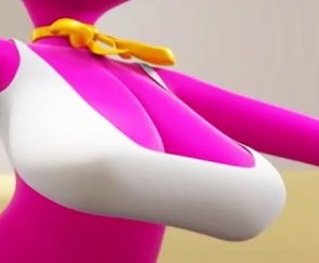 This is how a normal sized shirt fits on her. 

   Yes her boobs are massive
Yes they are full of milk