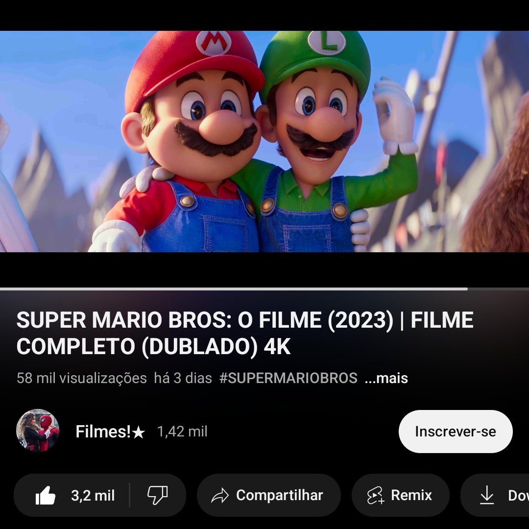 rafael barbosa on X: LANÇARAM SUPER MARIO BROS: O FILME COMPLETO