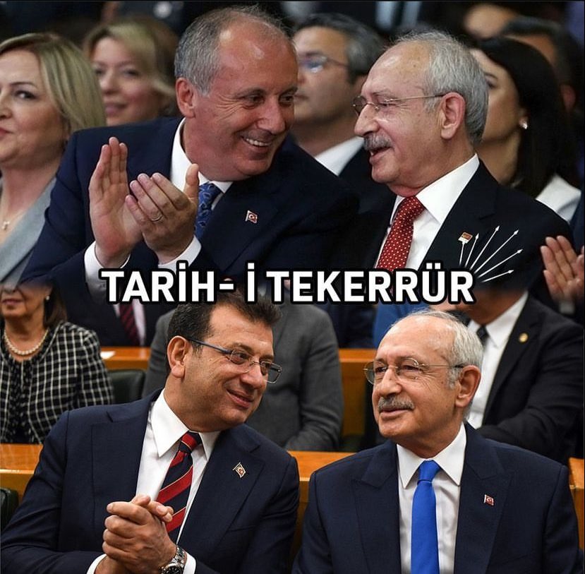 İmamoğlu'nun başına gelecekler:

-Saraya giden CHP'li
-AKP'den para aldı
-Seçim gecesi kaçırıldı

İnce'ye ne yapıldıysa aynısı, belki de daha kötüsü yapılacak ama Ekrem Bey hala "genel başkanım ol derse olurum olma derse olmam" modunda. Değdi mi İnce'yi satmana, Meral'i