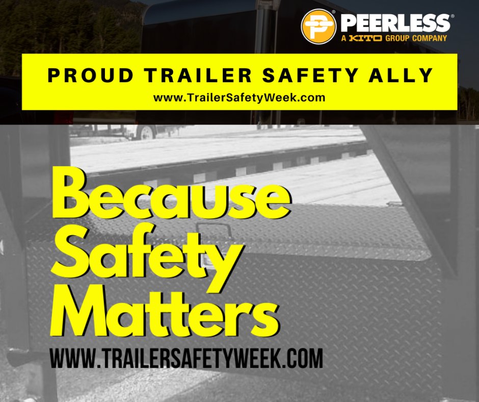 peerlesschain's tweet image. Welcome to #TrailerSafetyWeek!  Peerless is a proud ally of this annual event - and supplies Cargo Control and Trailer Safety Chain Products to the trailer manufacturing industry!
peerlesschain.com
#peerlesschain #welovechain