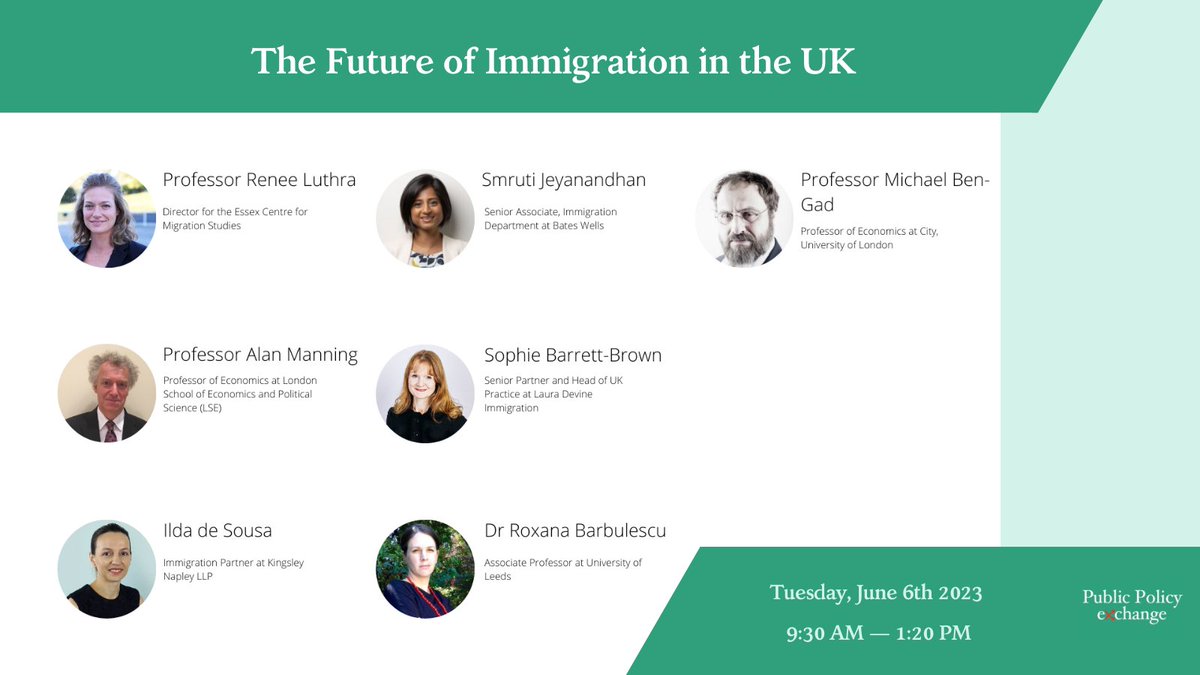 Don't miss tomorrow's #webinar on The Future of Immigration in the UK 📅 Tuesday, June 6th 2023 ⏰ 9:30 AM — 1:20 PM Register here: publicpolicyexchange.co.uk/event.php?even…