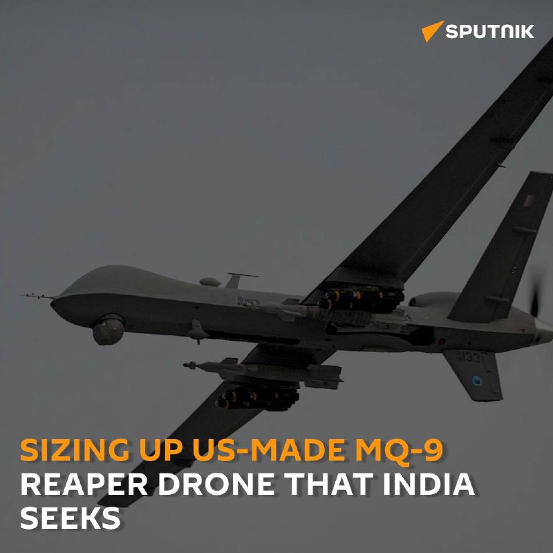 Sputnik_India's tweet photo. #IndianNavy leases 2 #MQ9A drones for surveillance amid #borderstandoff with #China. A deal for 18 MQ-9 #Reaper drones, planned to be 30, may be on the table during PM #Modi's visit to the US. 6 drones allocated each for Army, Air Force, and Navy
https://t.co/L4199XXxFP https://t.co/9ENqFFABJh