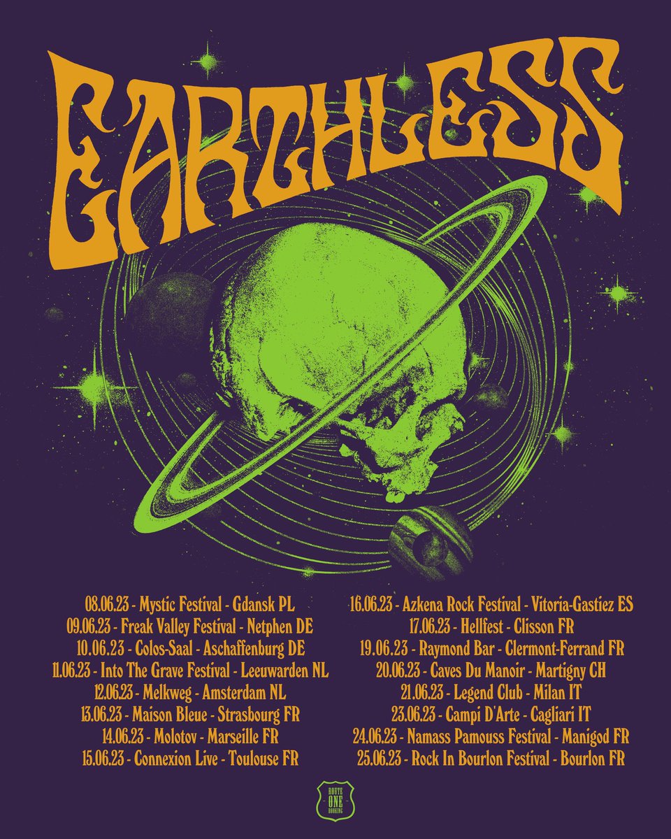 🚨We're heading to Europe this week!🚨 Catch us if you can, grab tickets here 👉🏽 earthlesssofficial.com/tour-dates. See you sooooon! ✈️🤘🏽🚀🌍🔥🎸👍🏽👽 #earthless #europe #ontour @RouteOneBooking @izillainfo @nuclearblast @OrangeAmps @LudwigDrumsHQ