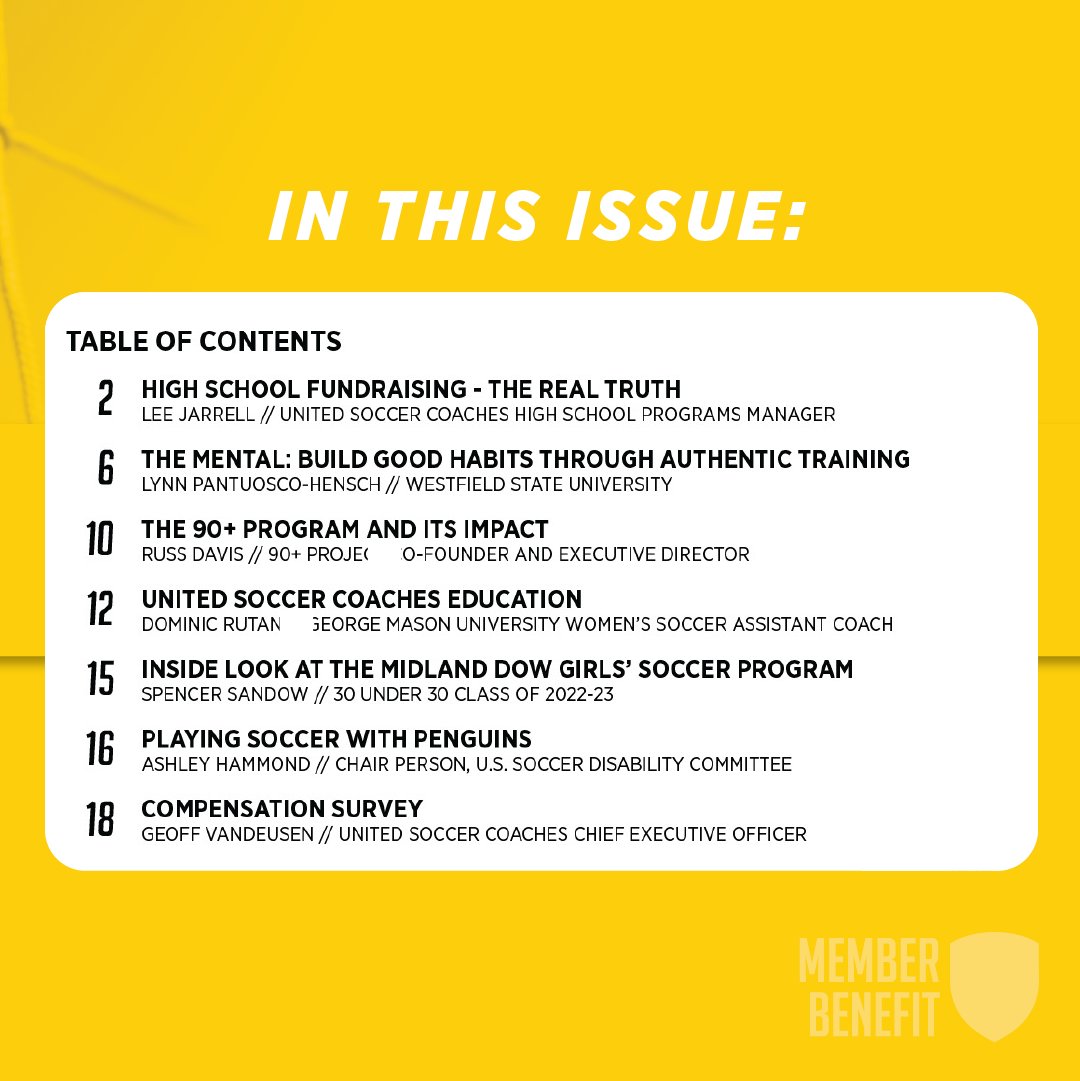 Kick off your Monday with some easy reads!

The latest SJ+ Bulletin is now available for <a href="/UnitedCoaches/">United Soccer Coaches</a> Members. This issue features high school fundraising survey results, an inside look at <a href="/DowGirlsSoccer/">Dow Girls Soccer</a> coached by 30U30 <a href="/SpencerSandow7/">Spencer Sandow</a>, and more!

🗞️ bit.ly/3XcNVZ4