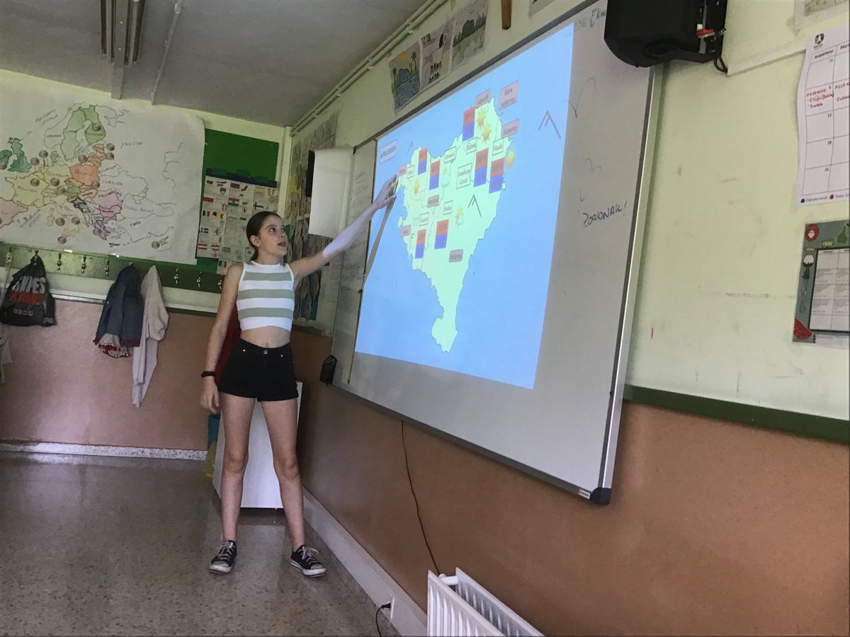 EGURALDI eta KLIMA proiektuagaz jarraiturik Eguraldiaren iragarpenak entzun eta ikusi egin doguz🌈🌤️☂️🌊