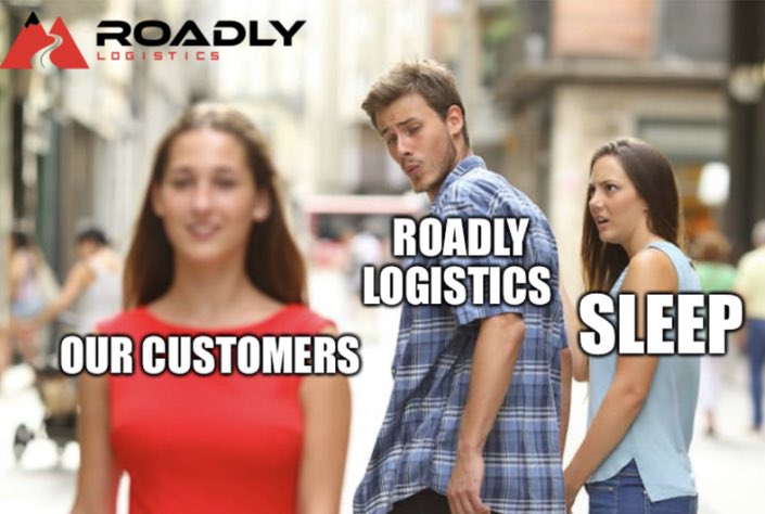 RoadlyLogistics's tweet photo. Our customer service is 24/7! With round-the-clock updates on the status of your freight. Visit https://t.co/nx2tn8l2xJ #customerservice #24hrs #supplychain #logisticsmemes #logistics #mememonday #memes #freightbroker #freight #roadly https://t.co/nSsY4tQtYq