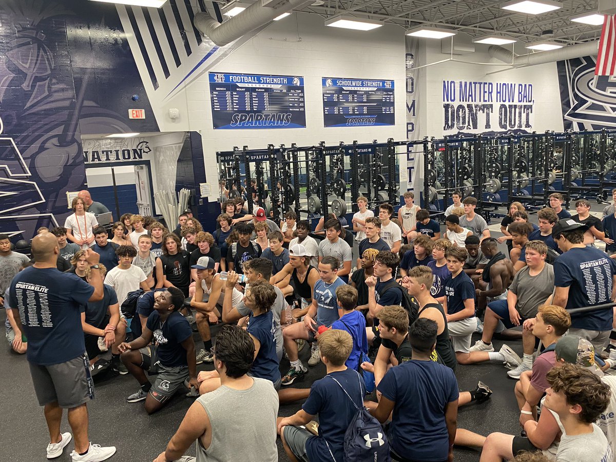 Incredible start to our summer program today. Weight room and the field were FILLED with Spartans. Keep building, men! <a href="/FootballFHC/">Francis Howell Central Football</a>