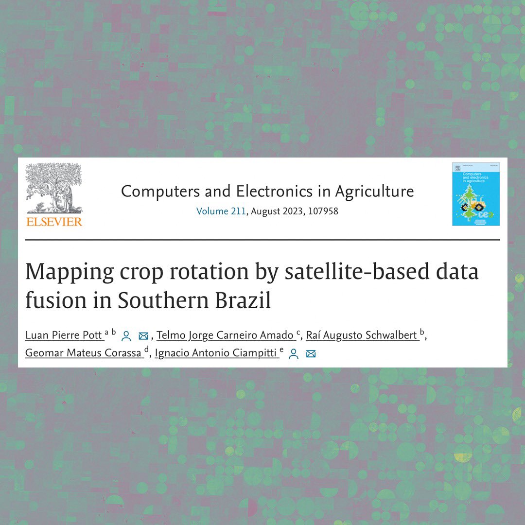 CiampittiLab's tweet photo. #ArticleAlert🚨
Mapping crop rotation by satellite-based data fusion in Southern Brazil. The study demonstrates the crop rotation patterns in Rio Grande do Sul state, Brazil. It provides an end-to-end approach for crop rotation analyses at large-scale
👉🏼 https://t.co/YOG1pXe772 https://t.co/v3ccAY7GyA