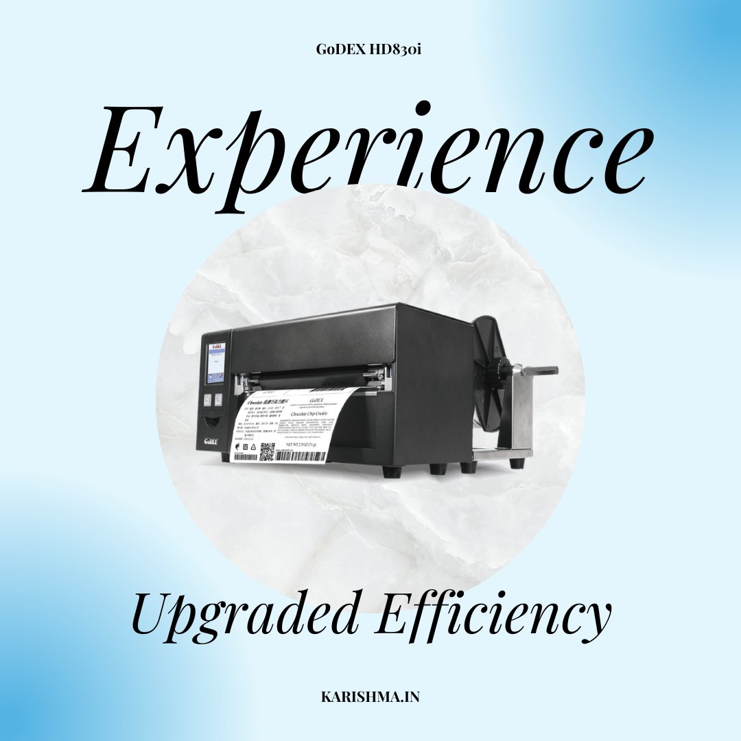 KarishmaTweet's tweet image. With its cutting-edge 300nDPI resolution, the GoDEX HD830i takes your printing experience to a whole new level. Call us at +91 8448804041 to order. 
#GoDEX #Printer #GoDEXPrinter #ThermalPrinter #informationtechnology #computeraccessories #KarishmaComputers