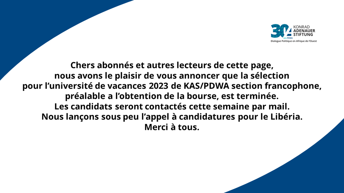 Merci à tous! Côte d'Ivoire, Bénin, Togo, Guinée.

#Liberia is to come.

#pdwa30ans