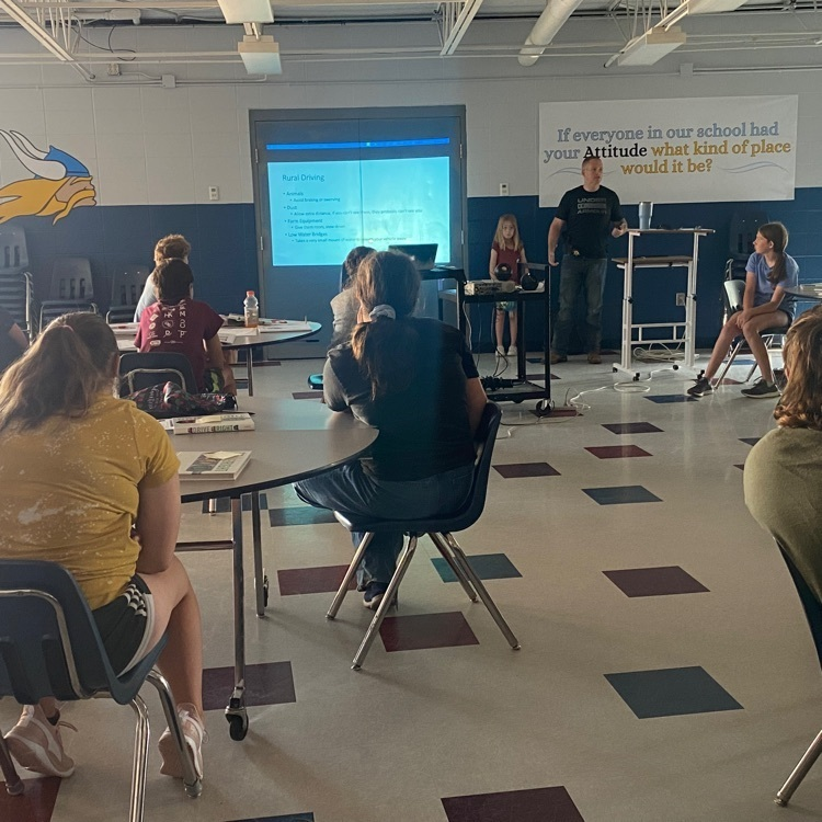 USD288's tweet photo. Officer Vega came in today to talk to the driver ed students about driving safely! Thank you Mr. Vega!
Students will be out and about driving starting today! Exciting times for our students! Please give them space and be considerate, they are learning to drive!
#CHstrong https://t.co/GOTYk8ry2C