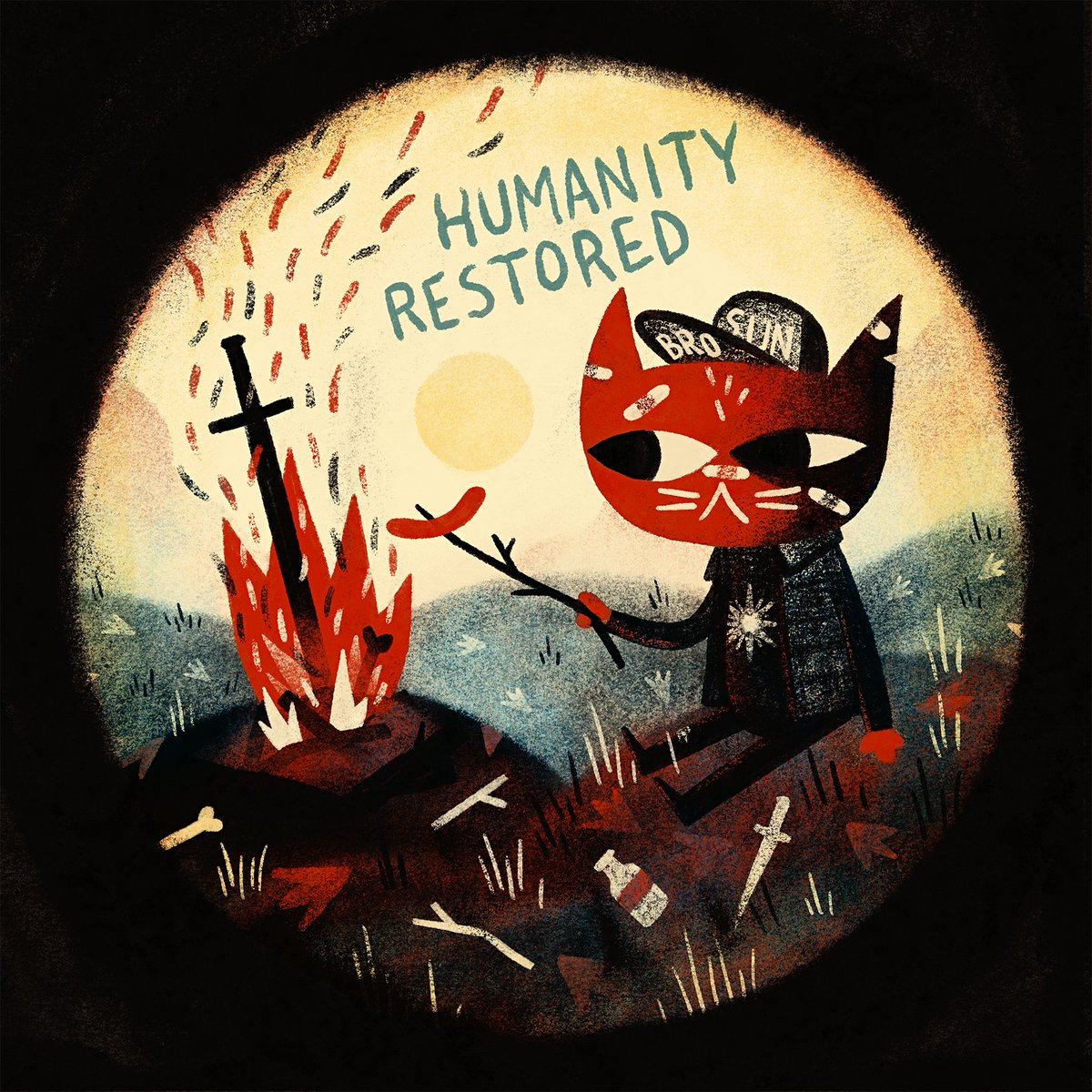 bombsfall's tweet image. you, a fool, a rube: Twigs from Revenant Hill is supposed to look like Mae from Night In The Woods
me, a professional artist: this is just how I draw a cat